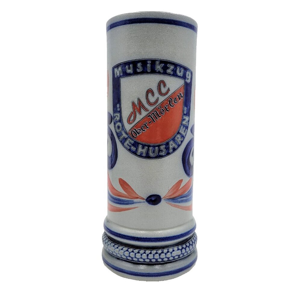 Vintage German Beer Mug Stein Musikzug Rote-Husaren MCC Ober-Morlen Read